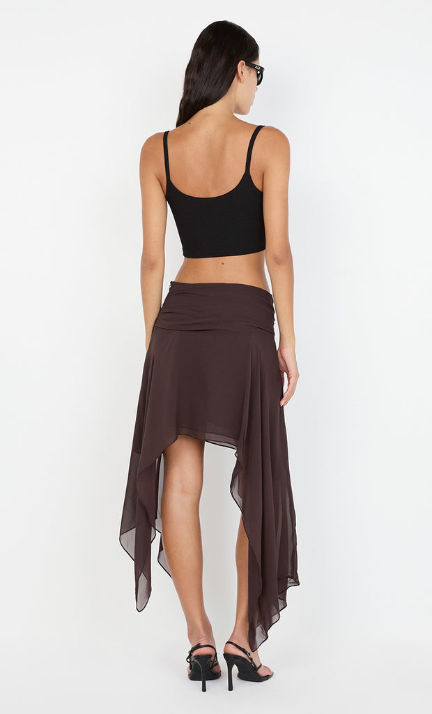 KODY CROPPED RIB TANK - BLACK
