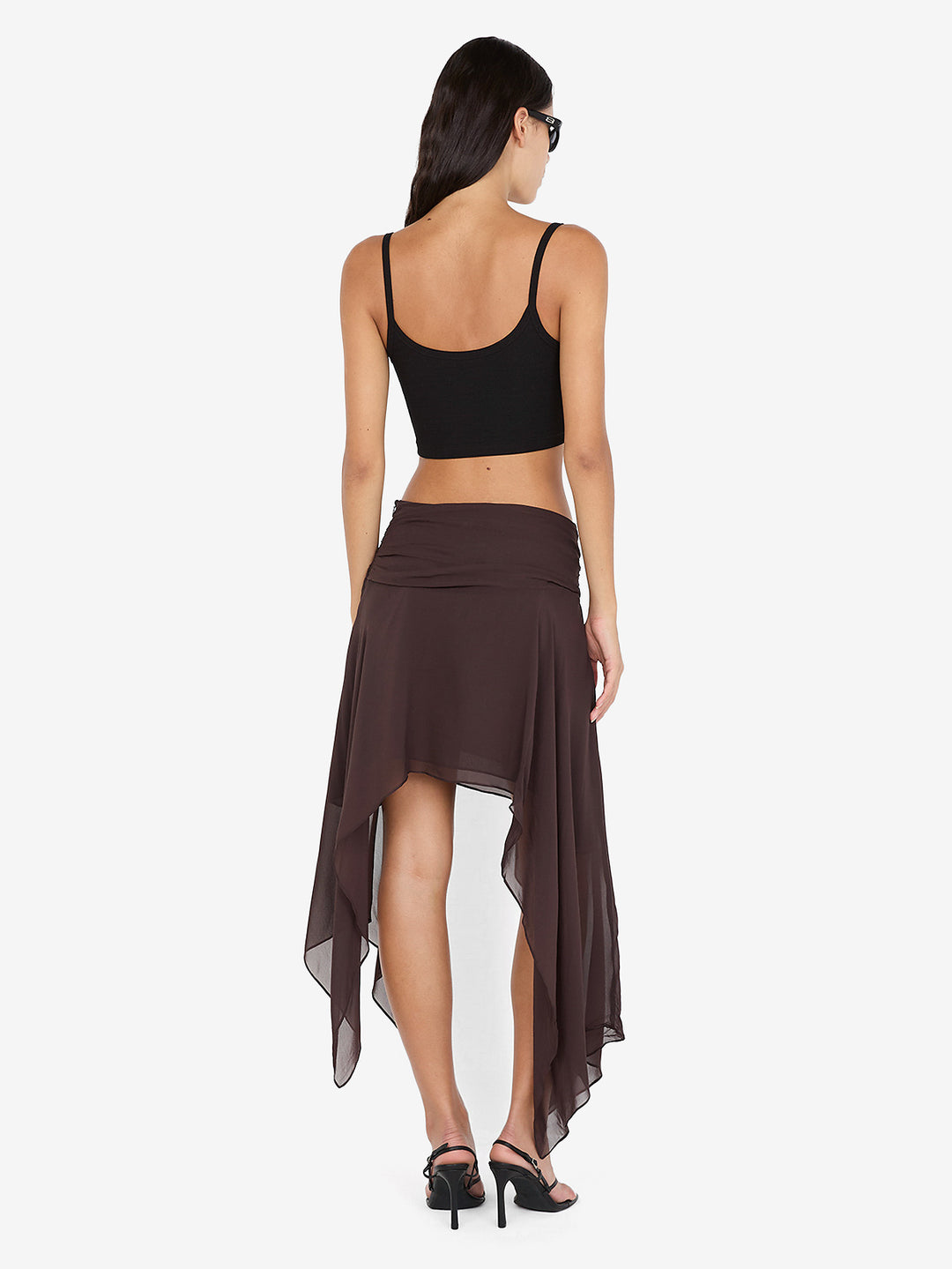 KODY CROPPED RIB TANK - BLACK