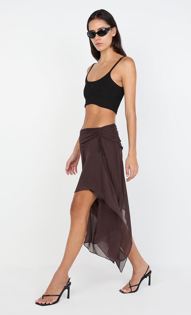 KODY CROPPED RIB TANK - BLACK