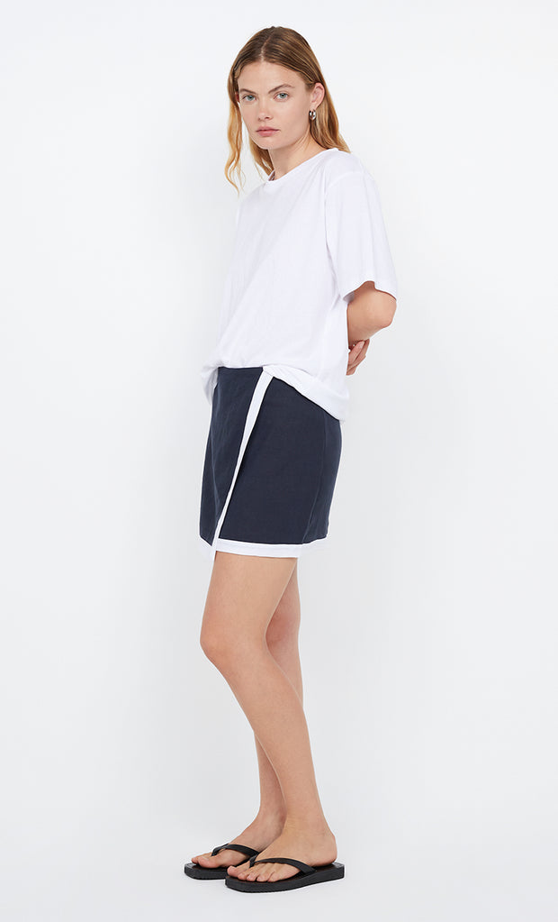 ELYCE MINI SKIRT - INK/WHITE