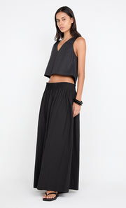 ALUCA V NECK TOP - BLACK