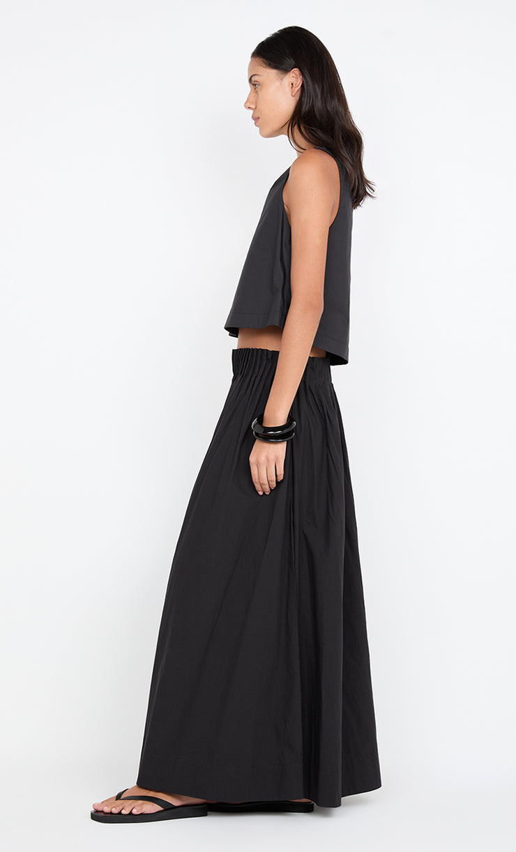 ALUCA V NECK TOP - BLACK