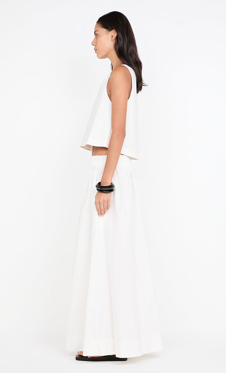 ALUCA V NECK TOP - WHITE