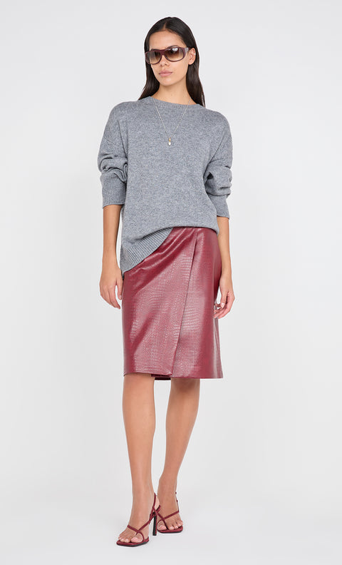 VARDA MIDI SKIRT - OX BLOOD
