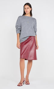 ALIX CREW NECK JUMPER - GREY MARLE