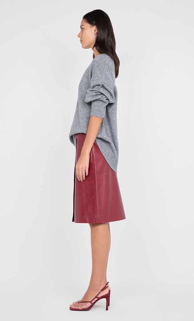 ALIX CREW NECK JUMPER - GREY MARLE
