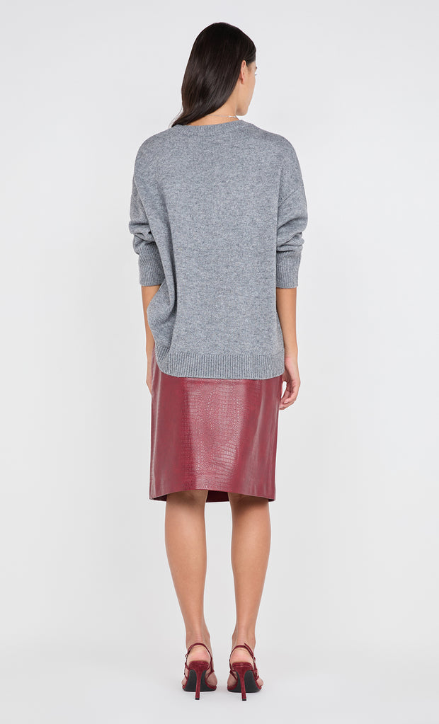 ALIX CREW NECK JUMPER - GREY MARLE