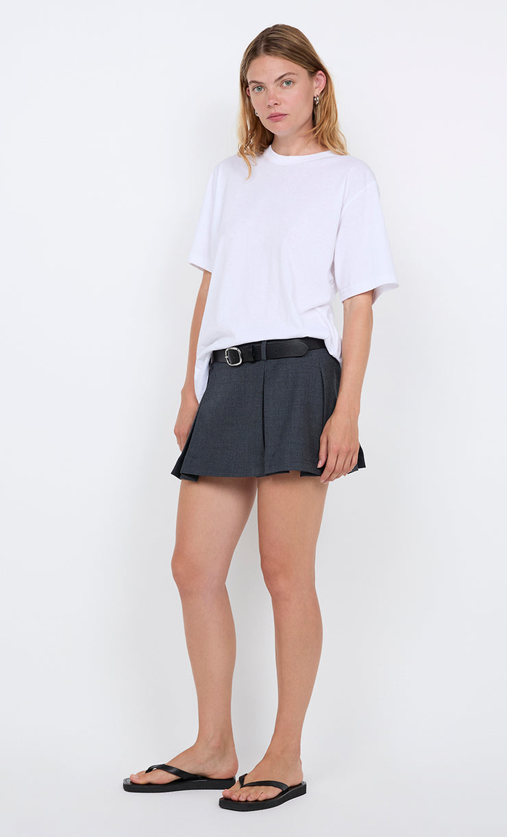 PERL MINI SKIRT - CHARCOAL