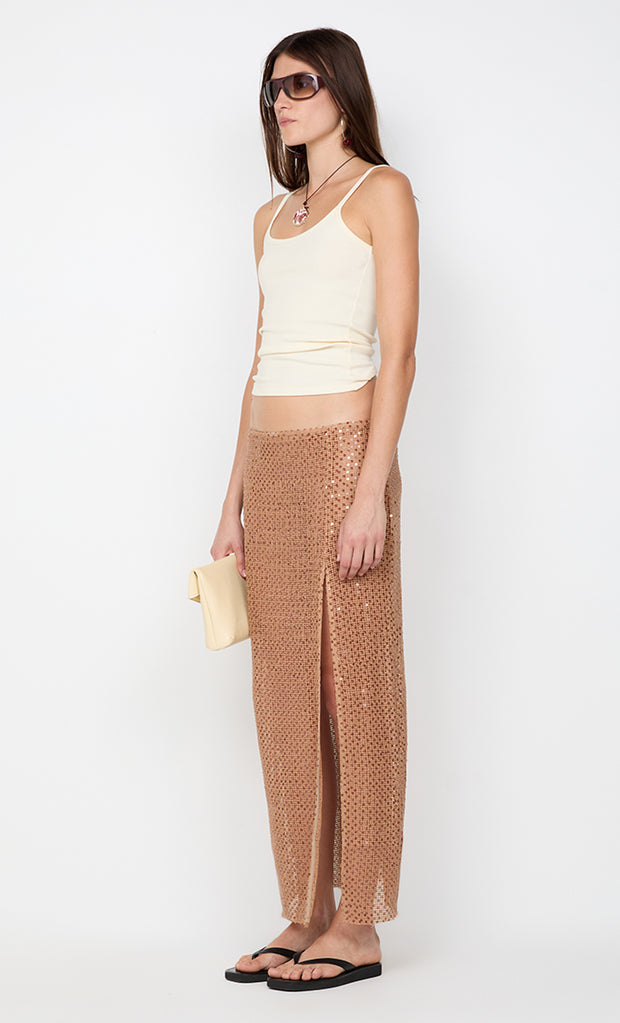 MARGOT MAXI SKIRT - CAMEL