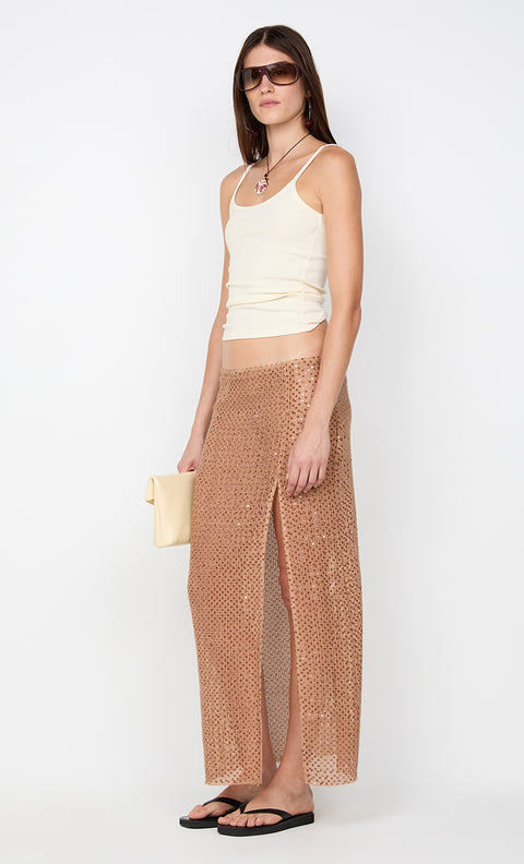 MARGOT MAXI SKIRT - CAMEL