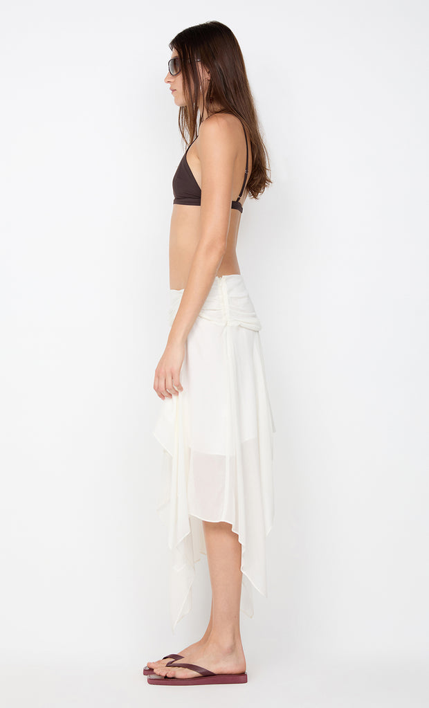 AUDREY ASYM SKIRT - IVORY