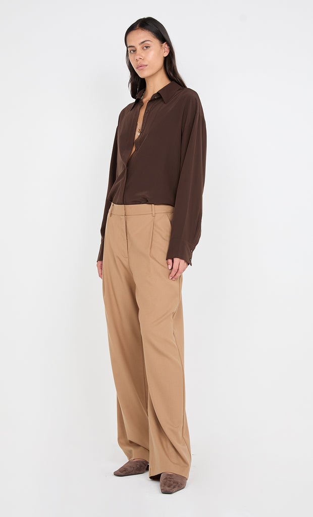 JAMIE WIDE LEG PANT - CAMEL