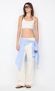 KODY CROPPED RIB TANK - IVORY