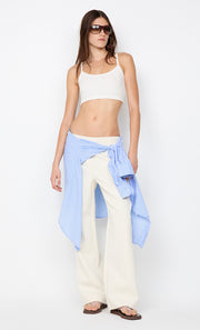 KODY CROPPED RIB TANK - IVORY