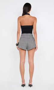 BRINLEY SHORT - SALT & PEPPER WEAVE