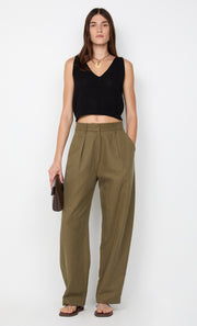 LEONA POCKET PANT - OLIVE