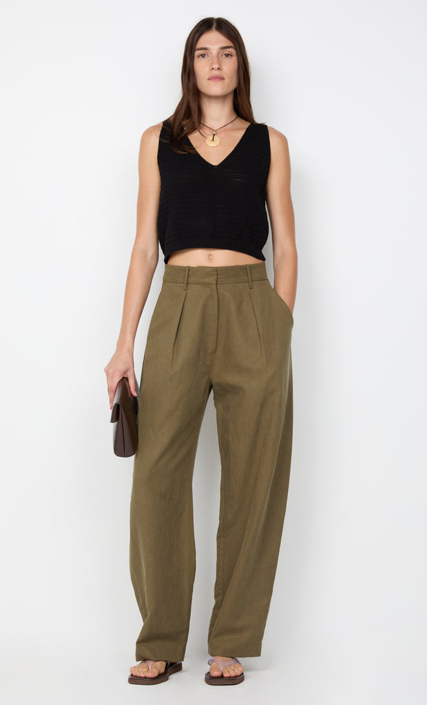 LEONA POCKET PANT - OLIVE