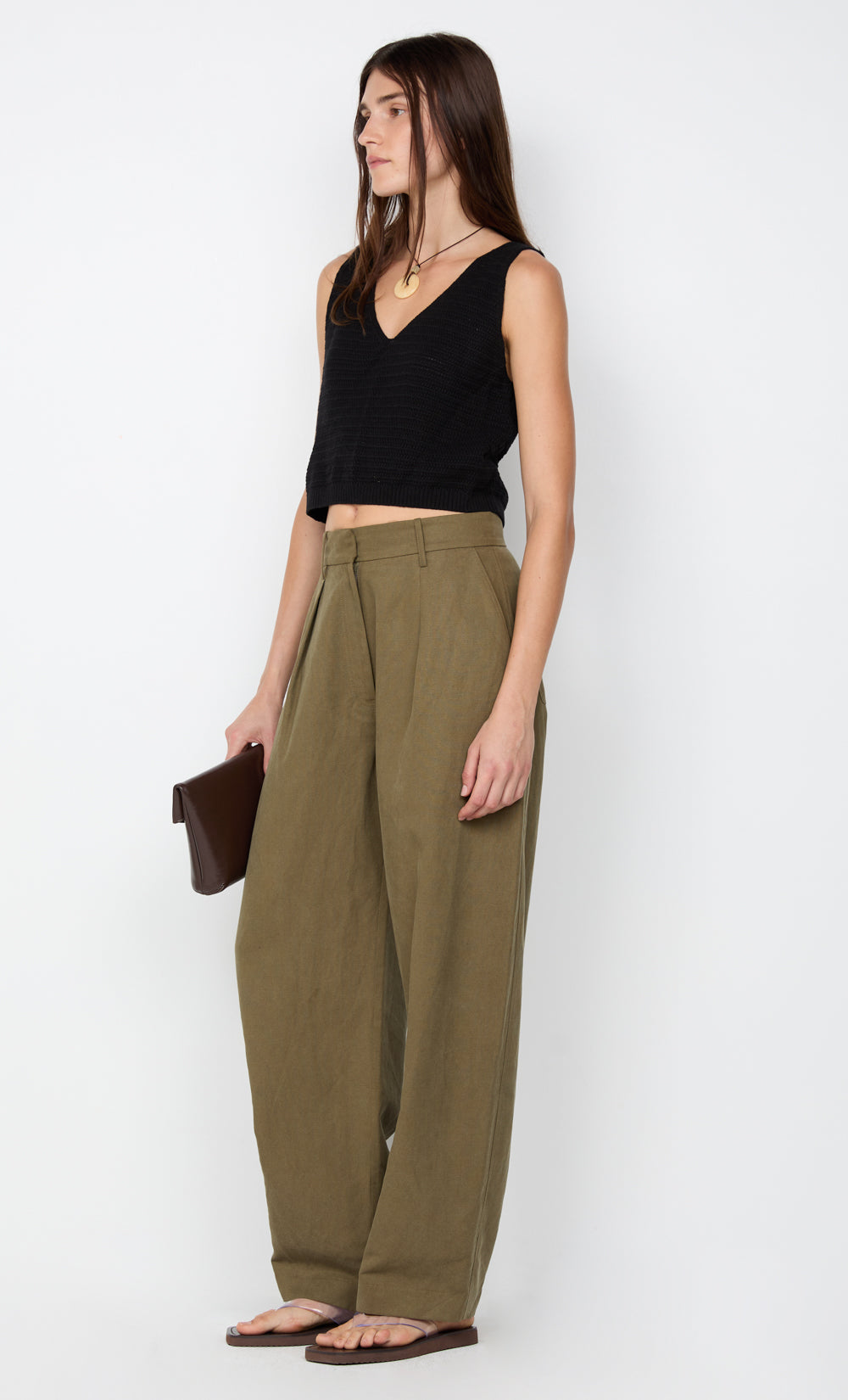 LEONA POCKET PANT - OLIVE