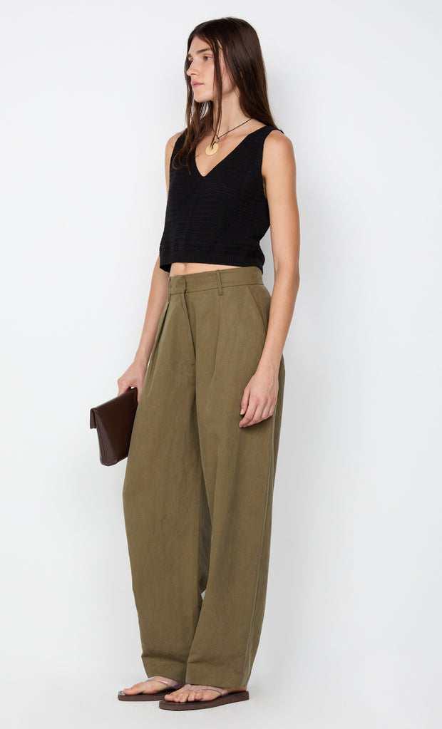 LEONA POCKET PANT - OLIVE