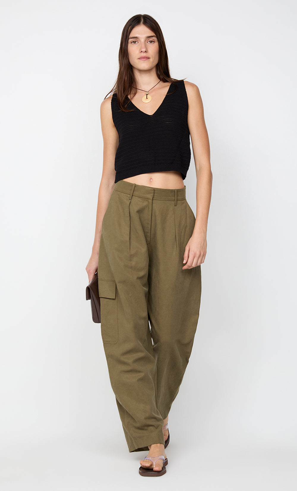 LEONA POCKET PANT - OLIVE
