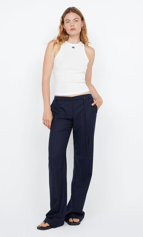 ZAYANA STRAIGHT LEG PANT - INK PINSTRIPE