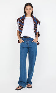 LUCIEN CONTRAST JEAN - INDIGO/WASHED DENIM