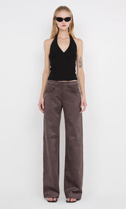 IONE HALTER TOP - BLACK