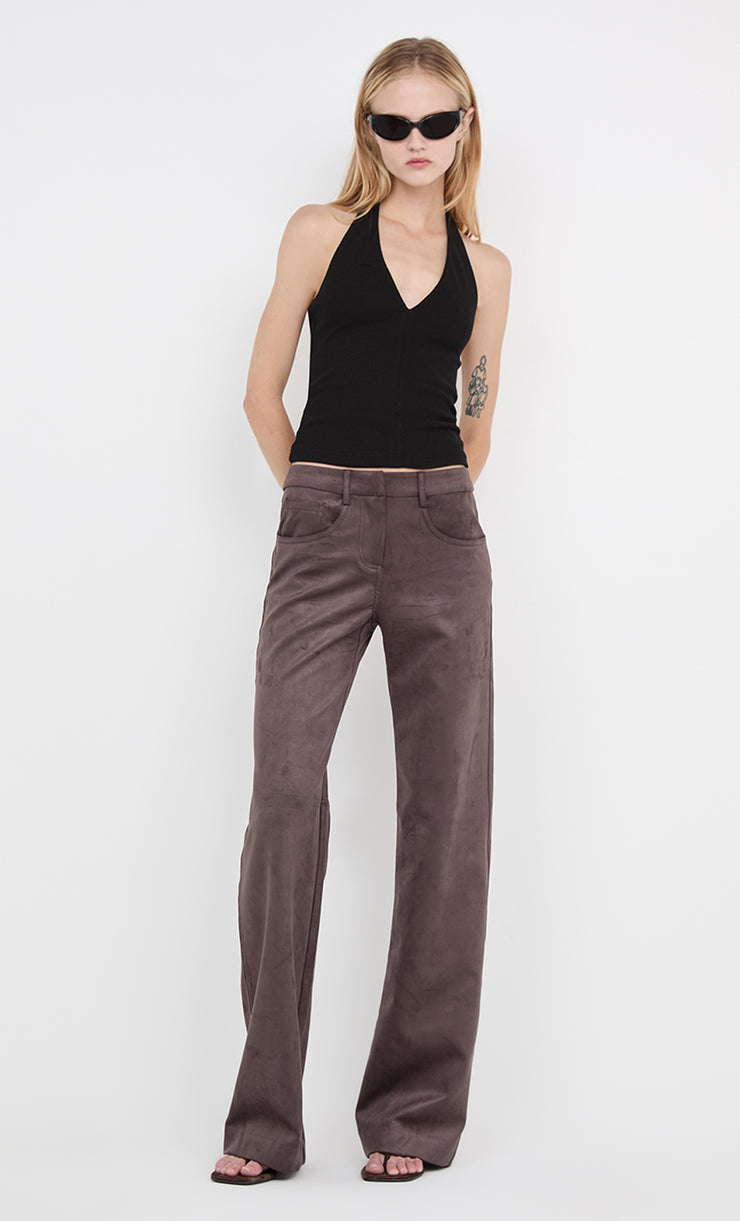 IONE HALTER TOP - BLACK