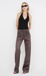 IONE HALTER TOP - BLACK