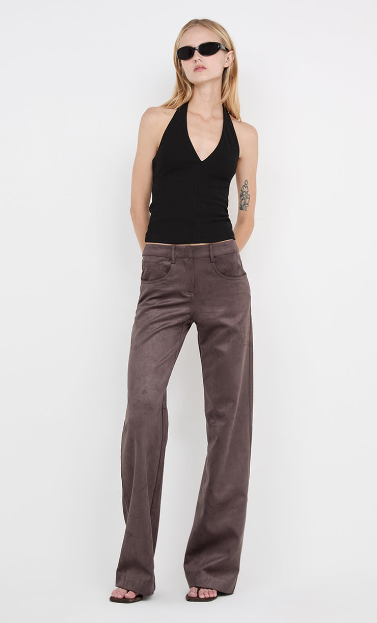 IONE HALTER TOP - BLACK