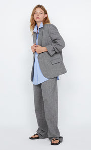 BRINLEY BLAZER  - SALT & PEPPER WEAVE