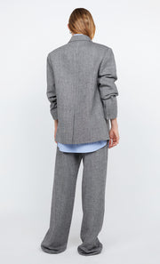 BRINLEY BLAZER  - SALT & PEPPER WEAVE