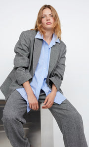 BRINLEY BLAZER  - SALT & PEPPER WEAVE
