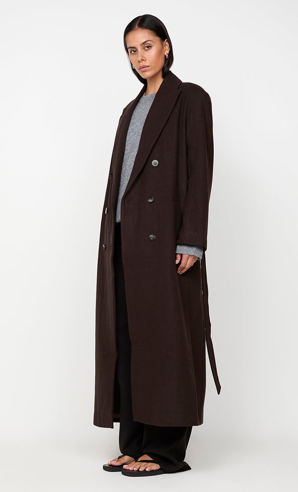 CELYN COAT - DARK CHOCOLATE
