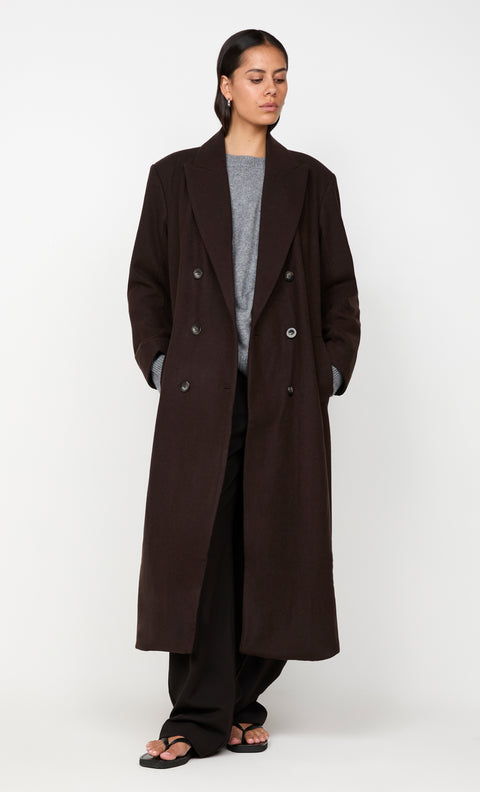 CELYN COAT - DARK CHOCOLATE