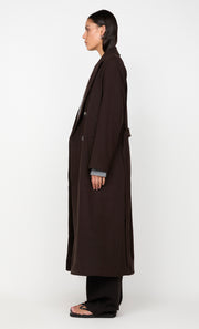 CELYN COAT - DARK CHOCOLATE