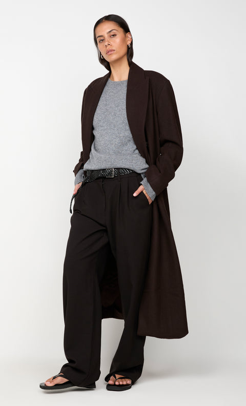 CELYN COAT - DARK CHOCOLATE