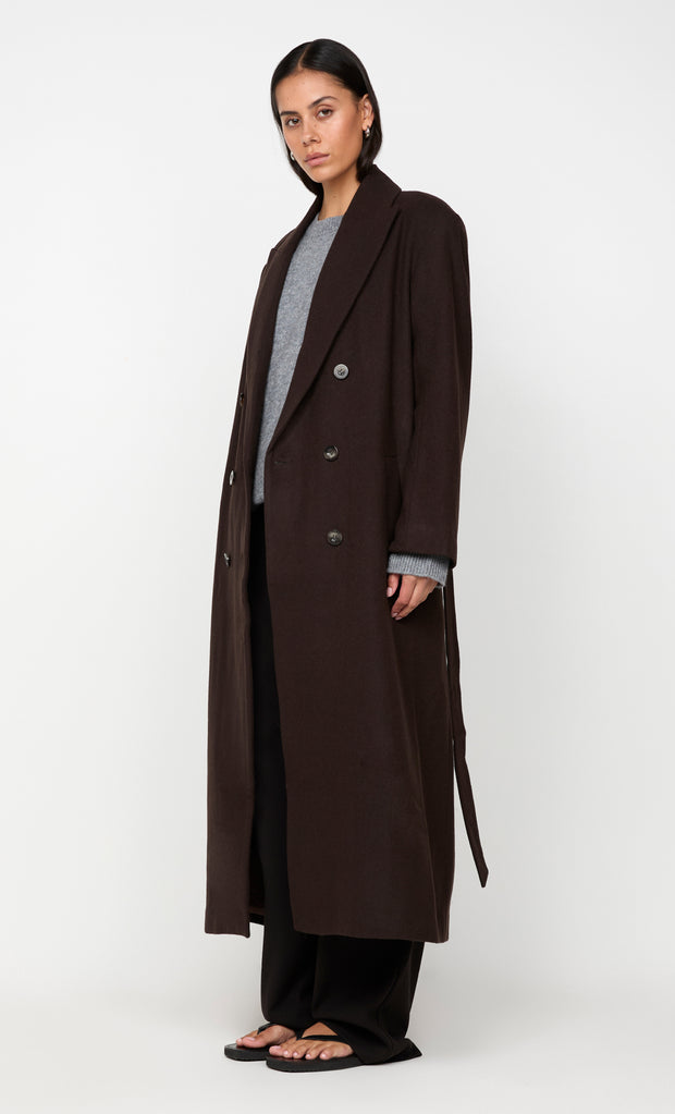 CELYN COAT - DARK CHOCOLATE