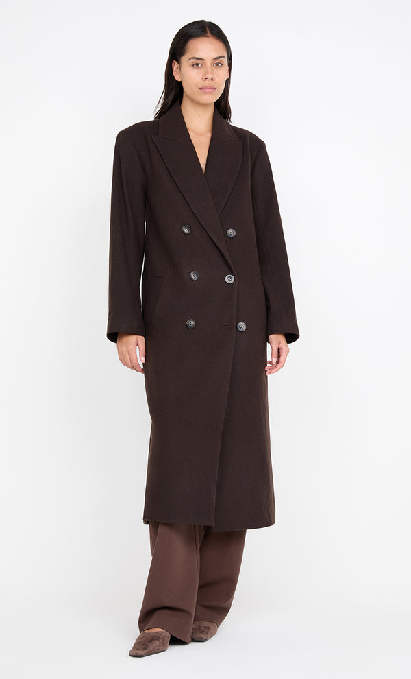 CELYN COAT - DARK CHOCOLATE