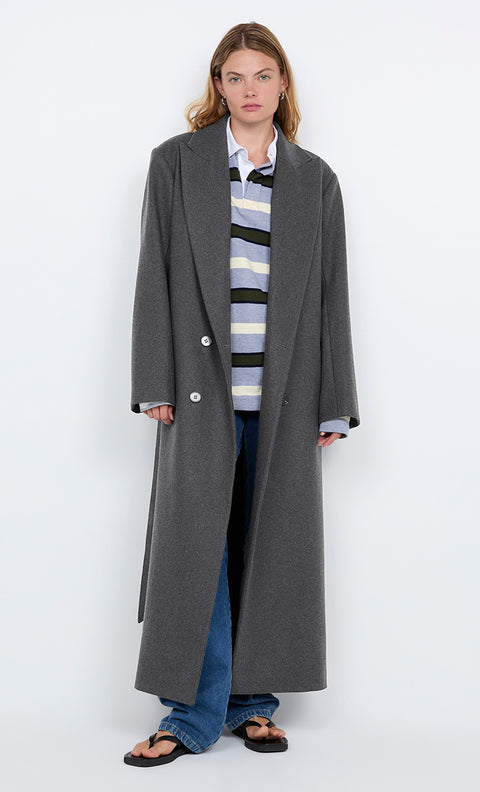 CELYN LONG COAT - CHARCOAL