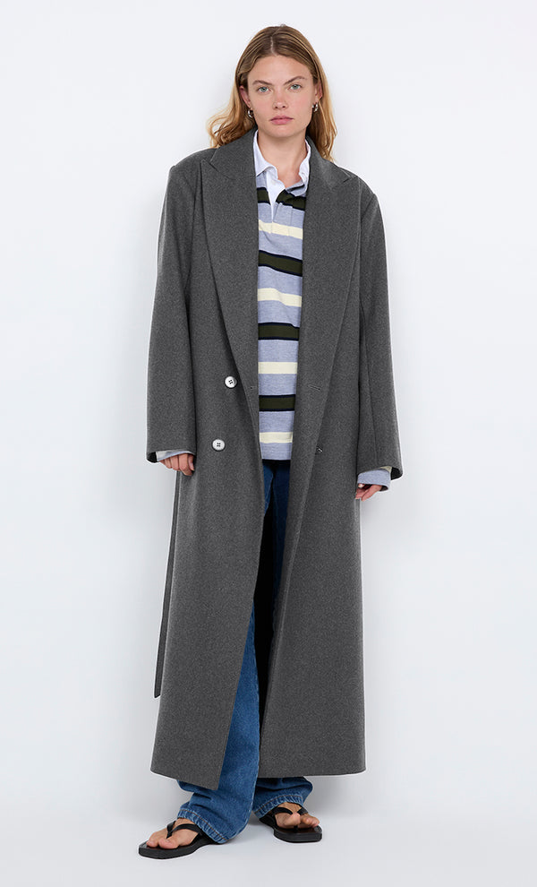 CELYN LONG COAT - CHARCOAL