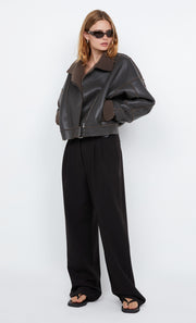 ASHA BOMBER - DARK CHOCOLATE