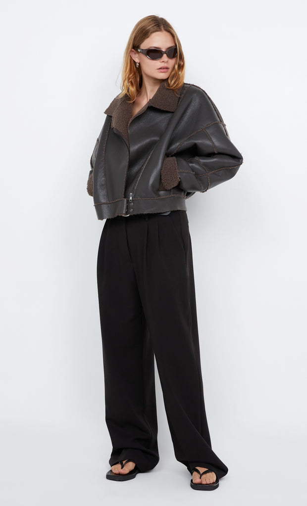 ASHA BOMBER - DARK CHOCOLATE