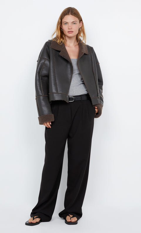 ASHA BOMBER - DARK CHOCOLATE