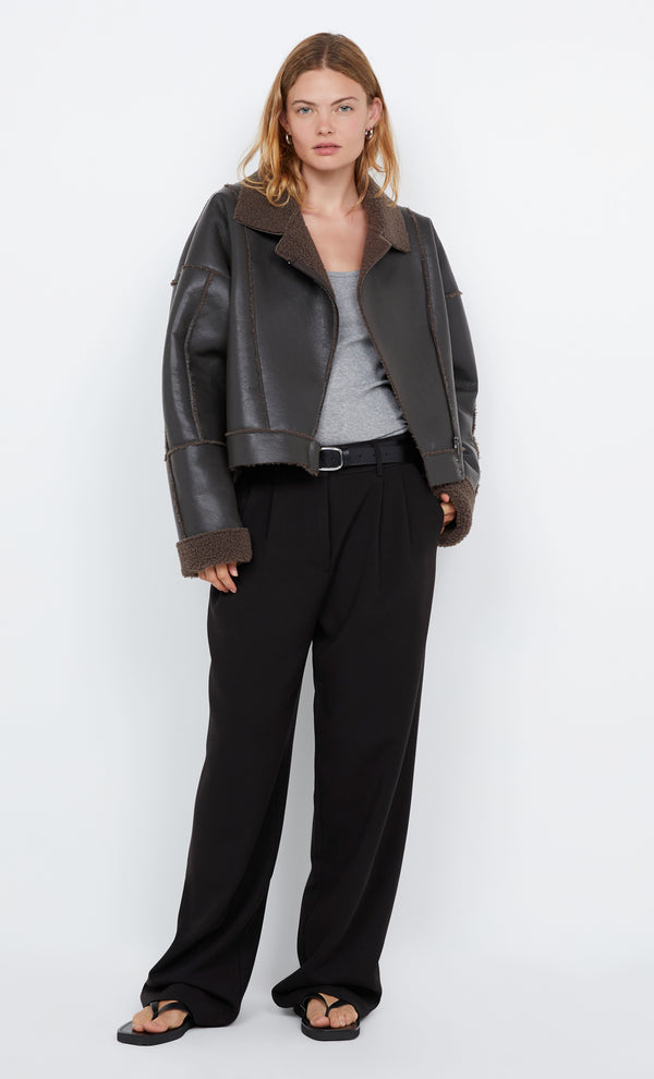 ASHA BOMBER - DARK CHOCOLATEOLATE