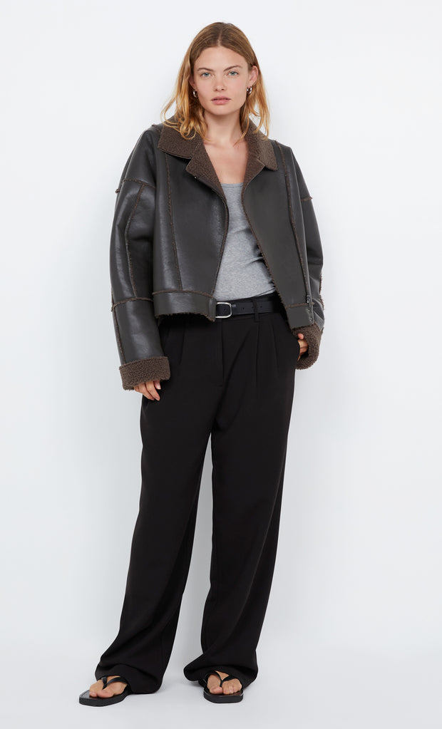 ASHA BOMBER - DARK CHOCOLATE