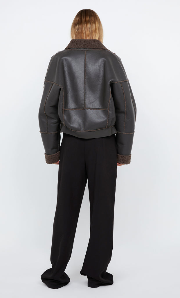 ASHA BOMBER - DARK CHOCOLATE