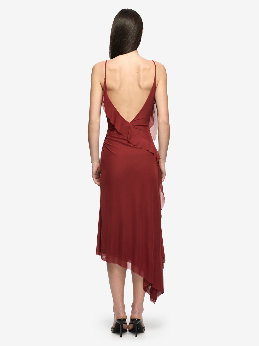 WILLORIN ASYM DRESS - SANGRIA