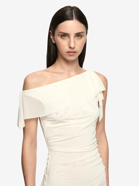 WILLORIN ASYM TOP - BUTTERCREAM