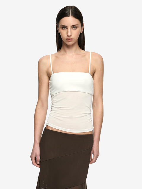 OLYSSIA ASYM MIDI SKIRT - BITTER CHOC